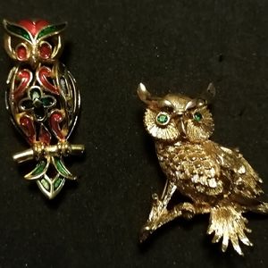 [PRICE DROP!] Vintage owl pin set